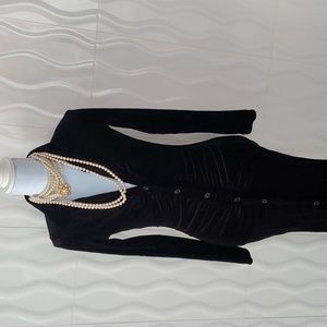 SEXY LONG VELVET MAXI DRESS SMALL